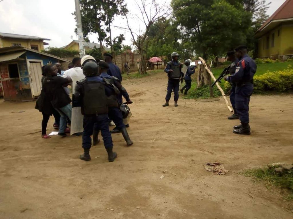 lucha butembo - police - BCNUDH-droits de l'homme. espace démocratique. violations police Kisigari-Rutshuru-droits humains - la - lucha
