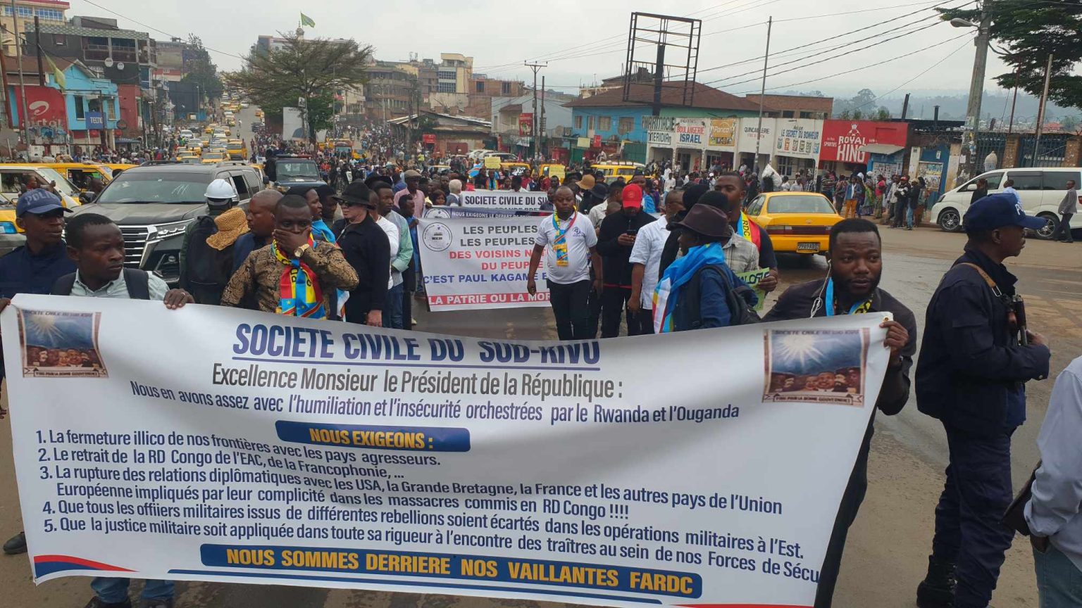 relations - diplomatiques- Société -Civile - marche - Bukavu