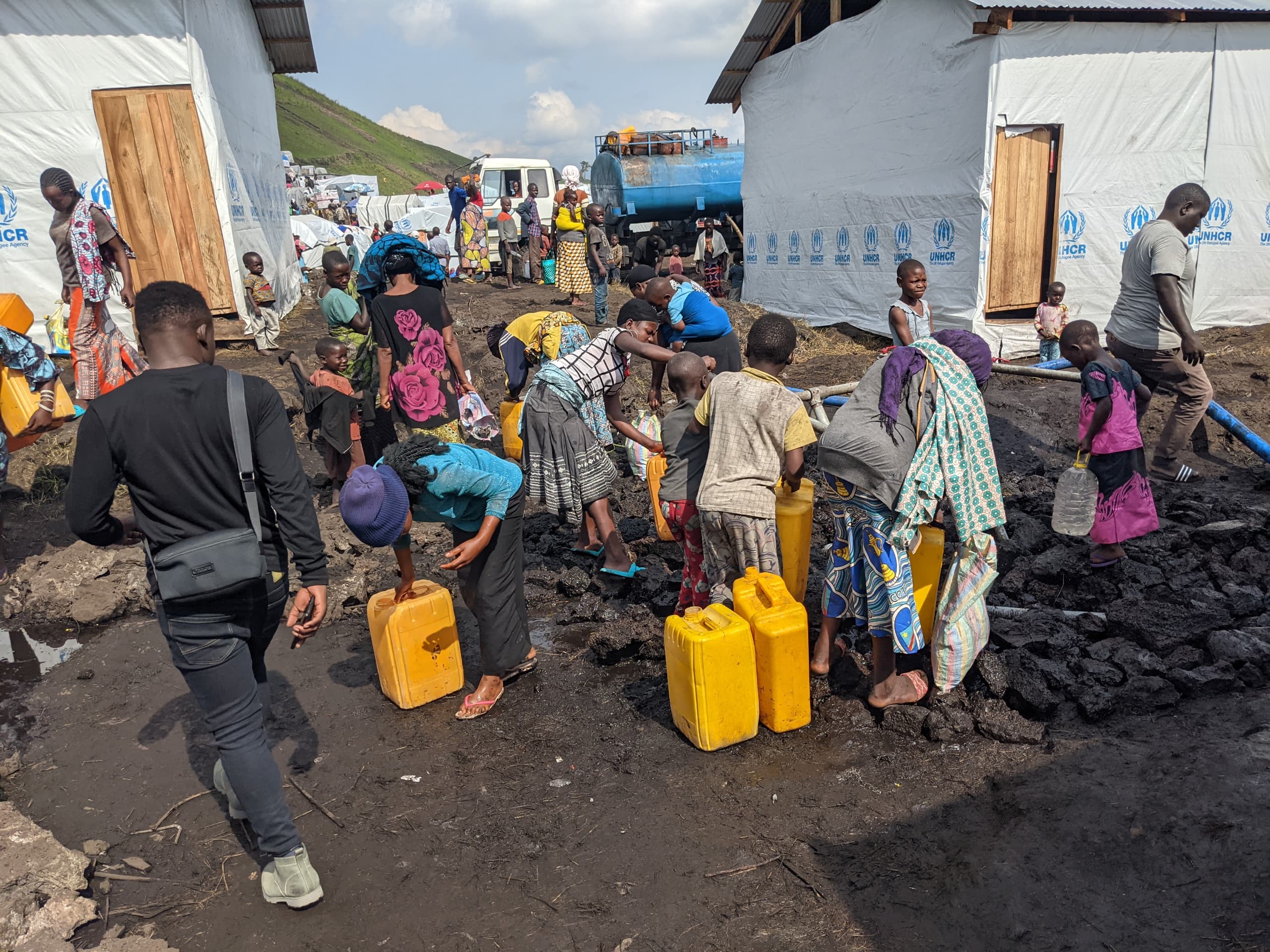 Camp de déplacés à Goma