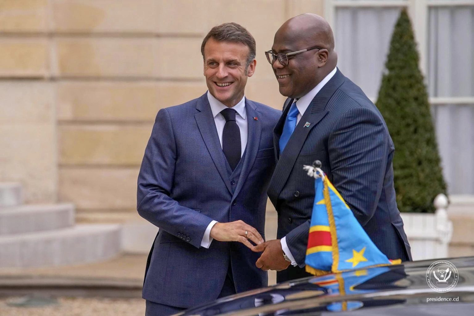 les Présidents Emmanuel Macron et Félix Tshisekedi