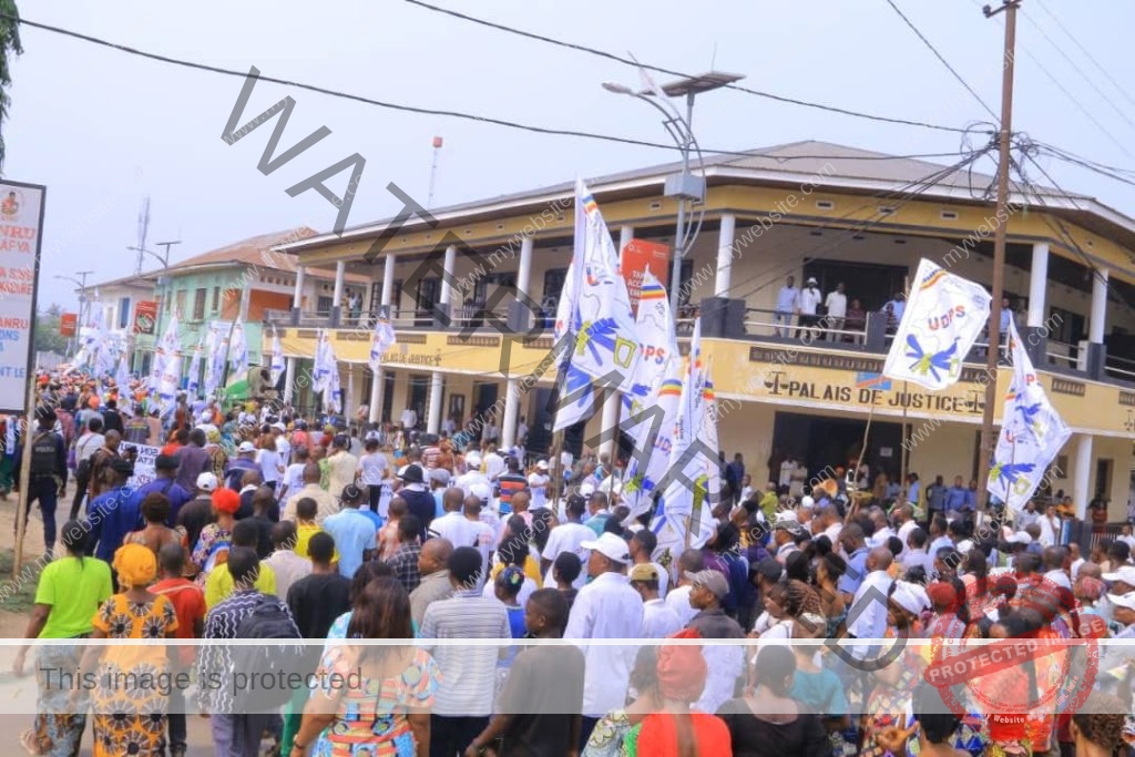 Union pour la Démocratie et le Progrès Social (UDPS) ont manifesté à Kindu, Chef-lieu du Maniema