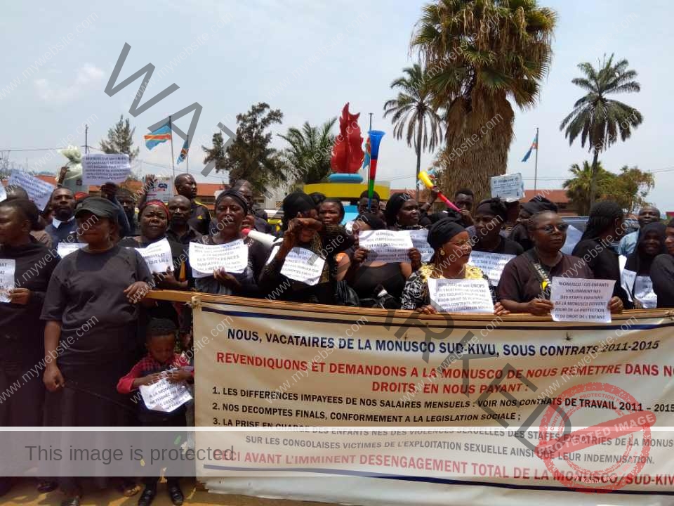 des vacataires de la MONUSCO manifestent pour plusieurs revendications