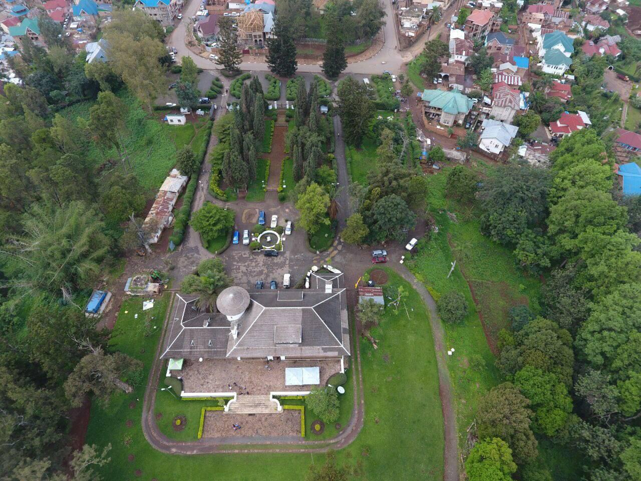 vue aérienne du résidence du gouverneur de la province du Sud-Kivu