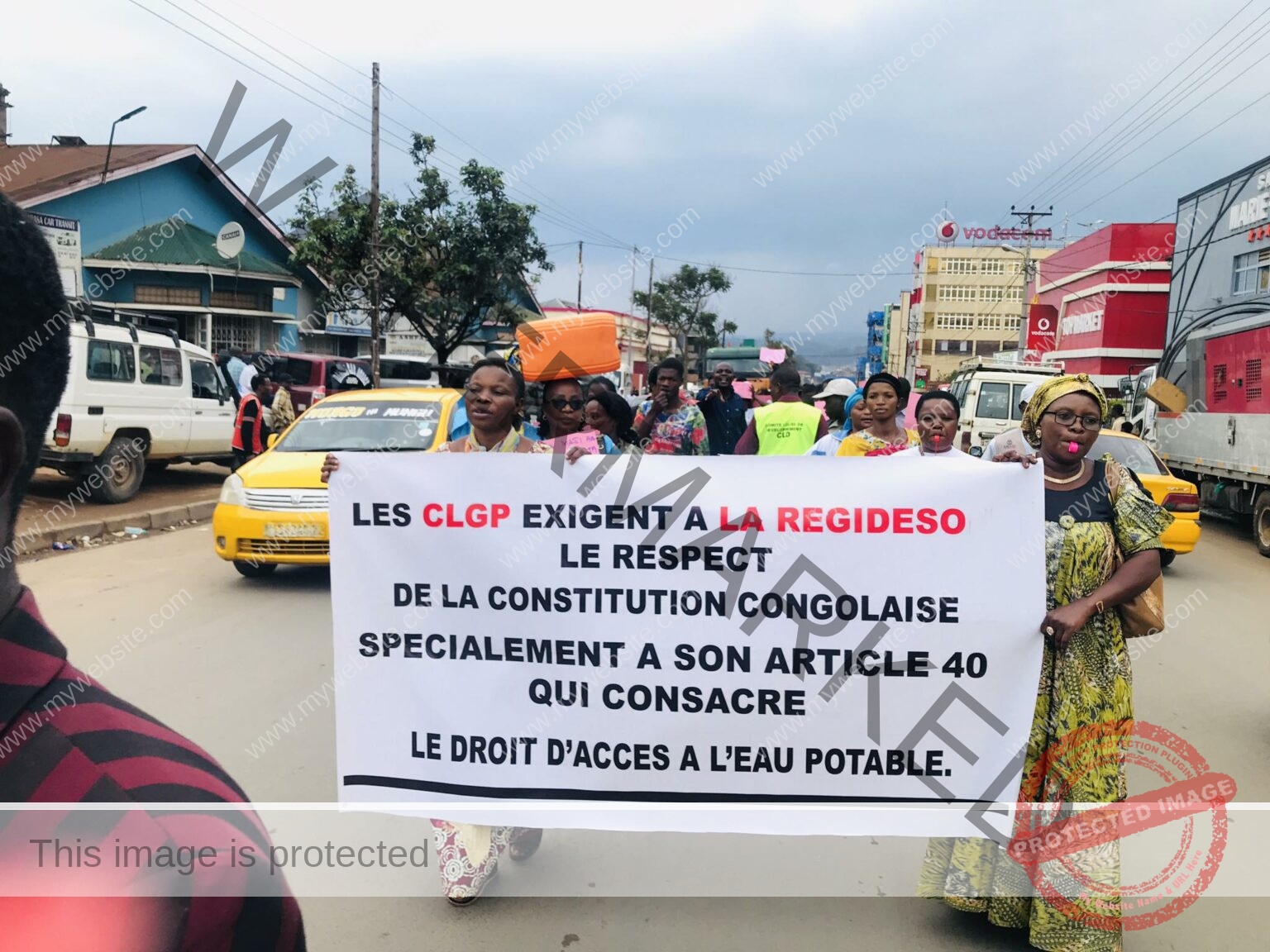 Marche des habitants de Bukavu à la REGIDESO