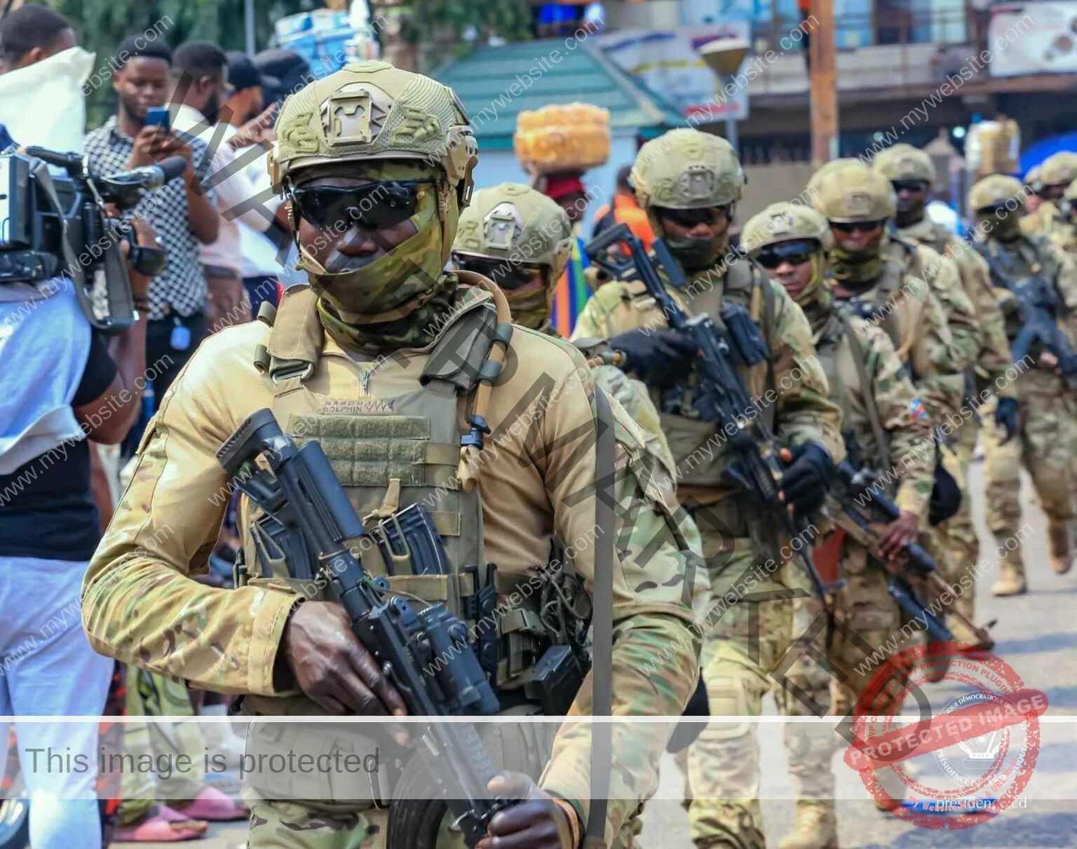 Des Militaires de la Garde Républicaine FARDC