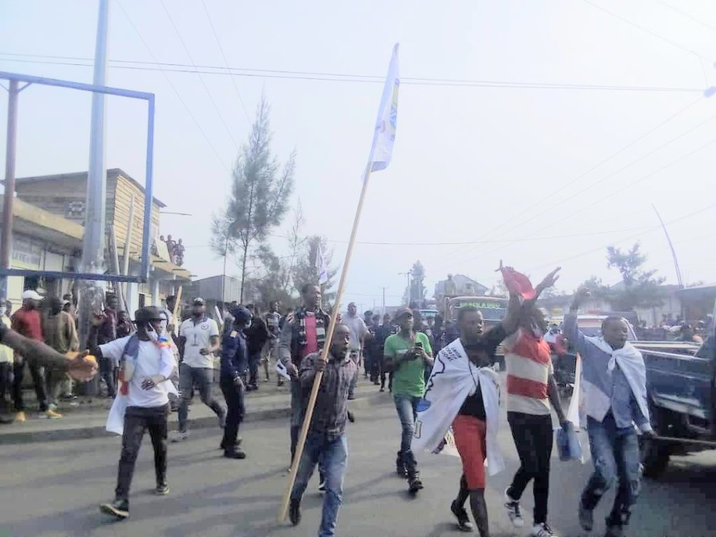 défense des droits humains à Lubumbashi. marches beni Défense et Sécurité - Malonda - Marche