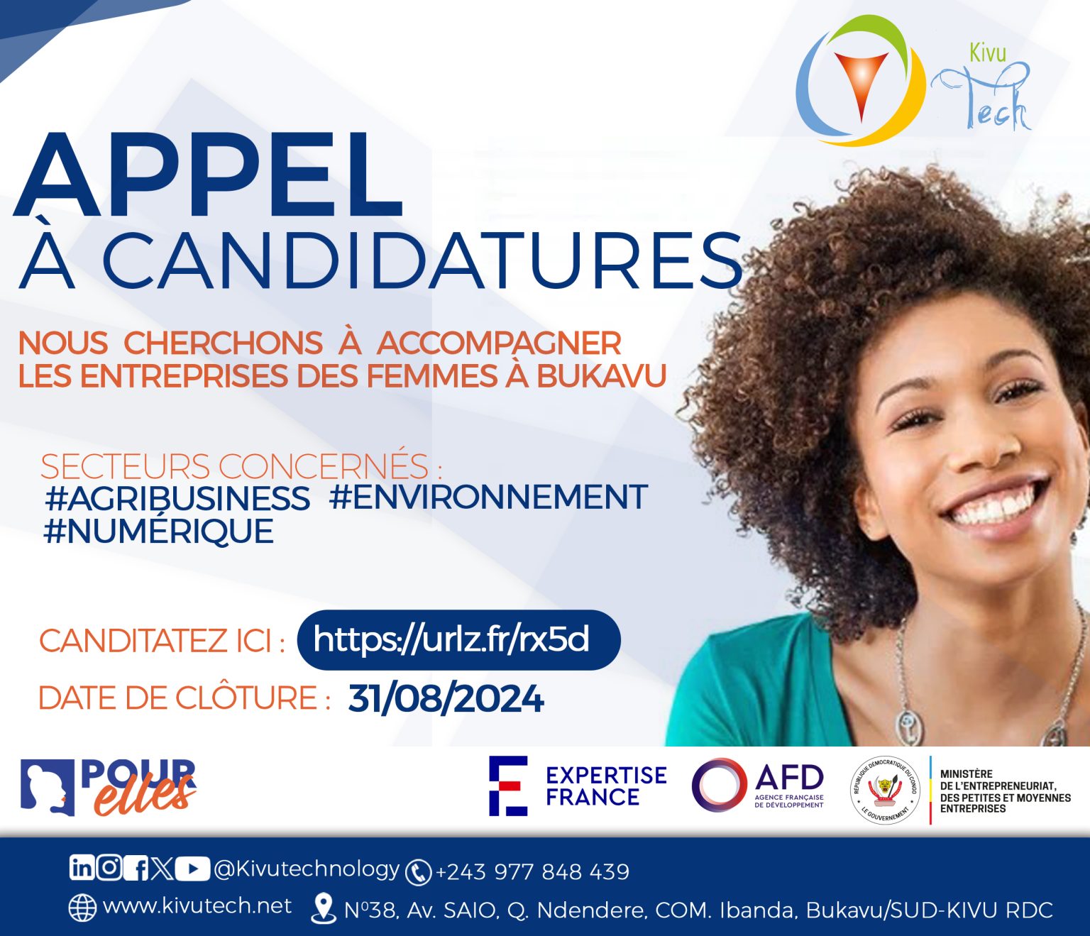 Kivu - Tech- Appel à candidatures