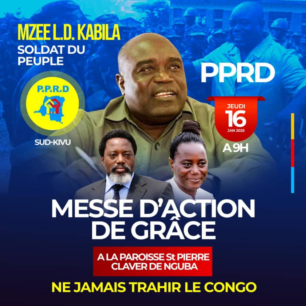 Messe d'action de grâce à l'occasion de la célébration de la mort de Mzee Laurent Désiré Kabila