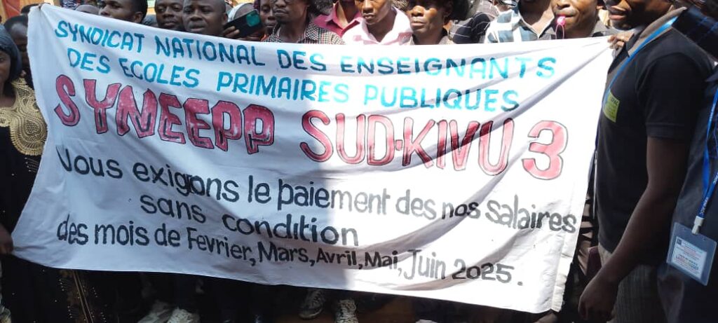 Kamituga : Des enseignants en colère réclament cinq mois de salaires impayés
