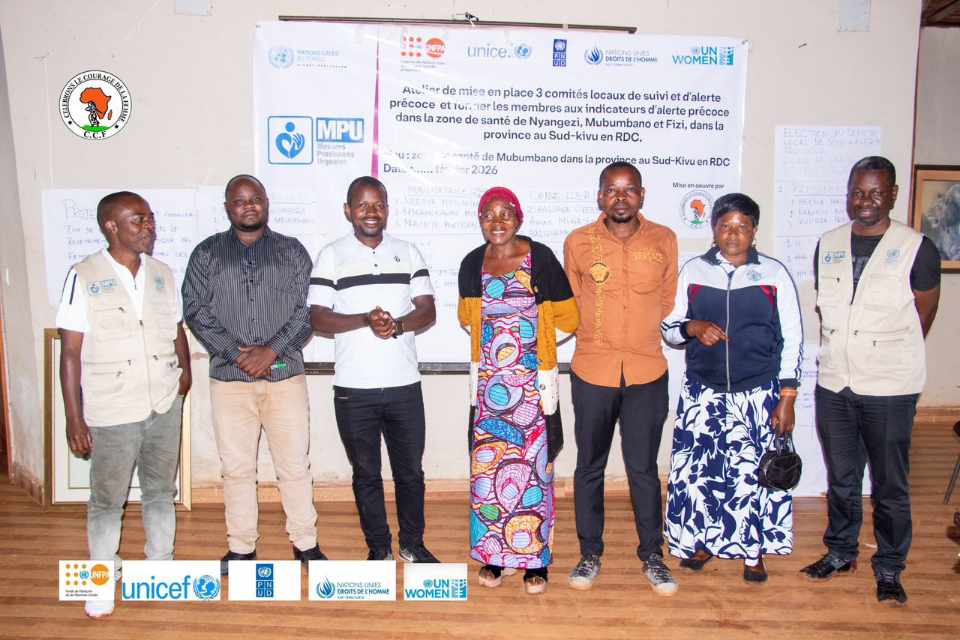 CFF:Trois comités locaux de suivi et d’alerte précoce mis en place à Fizi, Nyangezi et Mubumbalo.