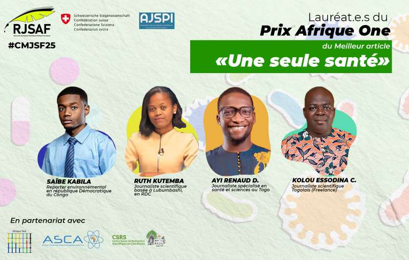 Lomé : deux journalistes congolais primés au Prix « Une seule santé » en Afrique Prix Afrique One